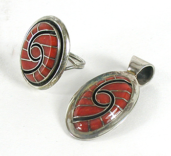 Zuni Hummingbird Design Jewelry by Dickie Quandelacy